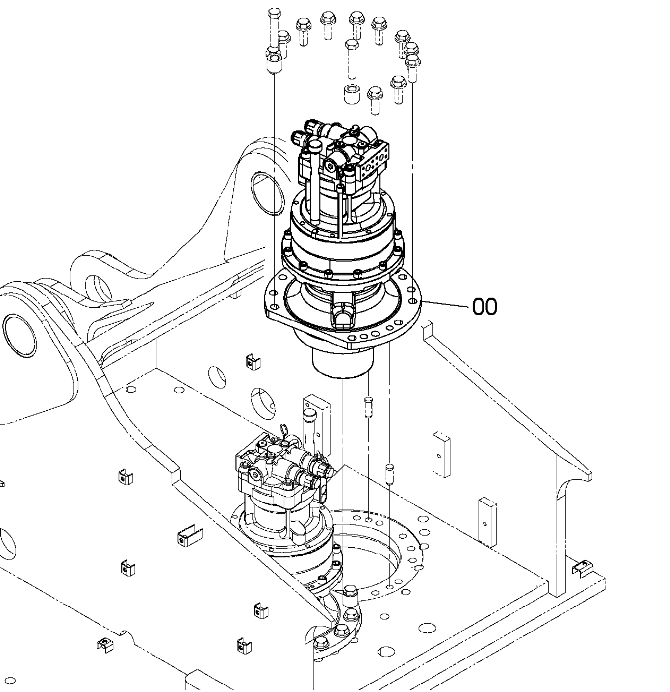 Hitachi ZX470LC-5G Piranti Swing YB60000927 9301098